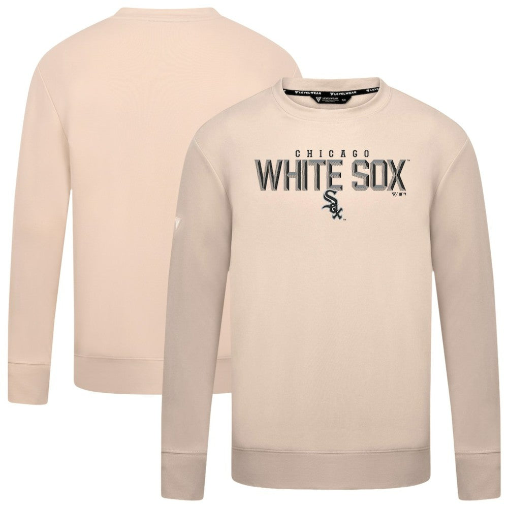 Chicago White Sox Levelwear Mandate Carve Tri-Blend Sweatshirt - Khaki Sweatshirts