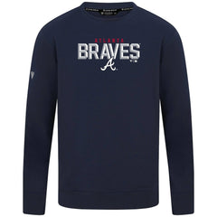 Atlanta Braves Levelwear Mandate Carve Tri-Blend Sweatshirt - Navy Sweatshirts