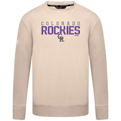 Colorado Rockies Levelwear Mandate Carve Tri-Blend Sweatshirt - Khaki Sweatshirts