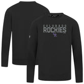 Colorado Rockies Levelwear Mandate Carve Tri-Blend Sweatshirt - Black Sweatshirts