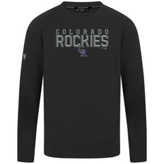Colorado Rockies Levelwear Mandate Carve Tri-Blend Sweatshirt - Black Sweatshirts