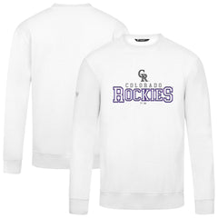 Colorado Rockies Levelwear Zane Journey Sweatshirt - White Sweatshirts