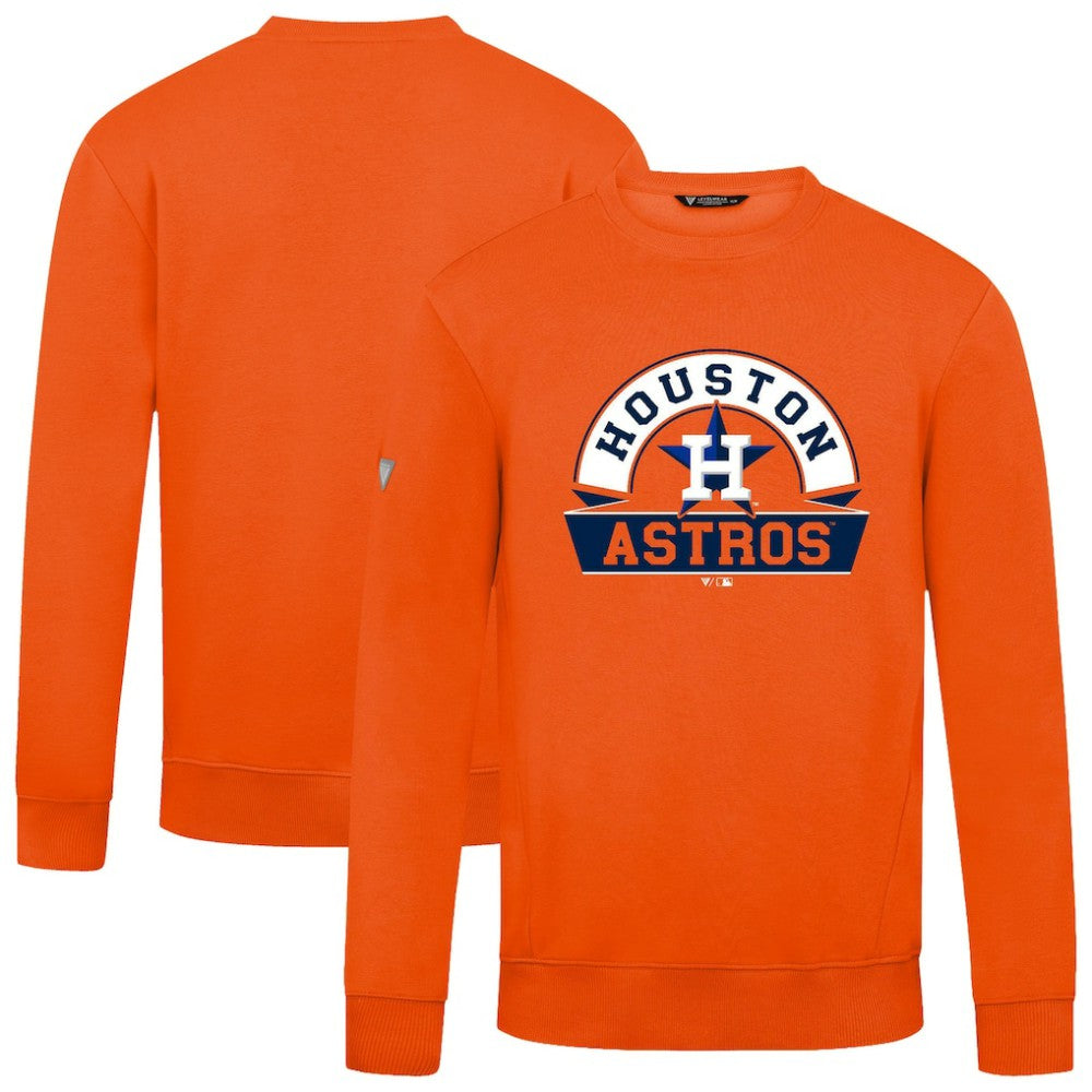 Houston Astros Levelwear Zane Banner Arch Sweatshirt - Orange Sweatshirts