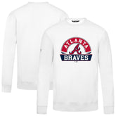 Atlanta Braves Levelwear Zane Banner Arch Sweatshirt - White Sweatshirts