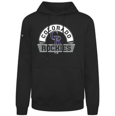 Colorado Rockies Levelwear Podium Banner Arch Hoodie - Black Hoodies