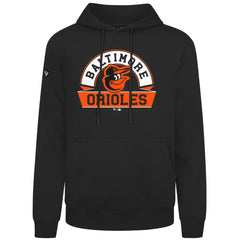 Baltimore Orioles Levelwear Podium Banner Arch Hoodie - Black Hoodies