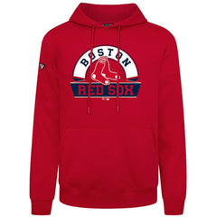 Boston Red Sox Levelwear Podium Banner Arch Hoodie - Red Hoodies