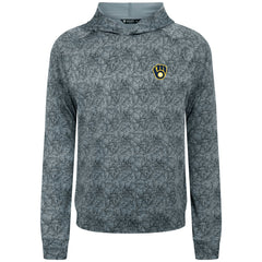 Milwaukee Brewers Levelwear Albatross Raglan Hoodie - Gray Hoodies