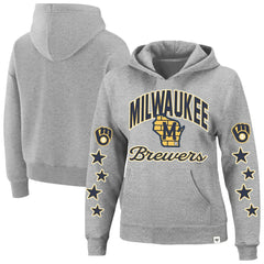 Milwaukee Brewers '47 Women's Plus Size Starry Eye Hoodie - Heather Gray Hoodies