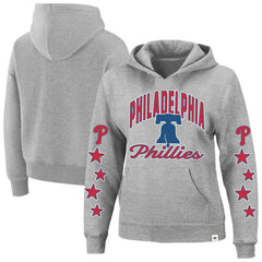 Philadelphia Phillies '47 Women's Plus Size Starry Eye Hoodie - Heather Gray Hoodies