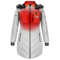 Philadelphia Eagles ActionHeat Women's 5V Battery Heated Long Puffer Full-Zip Hoodie Jacket White