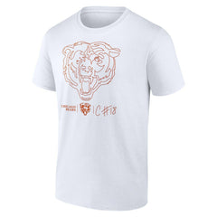 Caleb Williams Chicago Bears Outline Player T-Shirt White