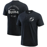 NHL New Jersey Devils Darius Rucker Collection by Fanatics Fanatics Fest Washed Henley T-Shirt - Black