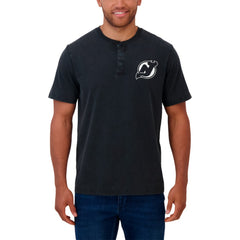 NHL New Jersey Devils Darius Rucker Collection by Fanatics Fanatics Fest Washed Henley T-Shirt - Black