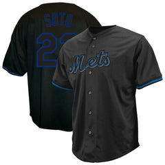 MLB Juan Soto New York Mets Profile Big & Tall Pop Fashion Jersey - Black