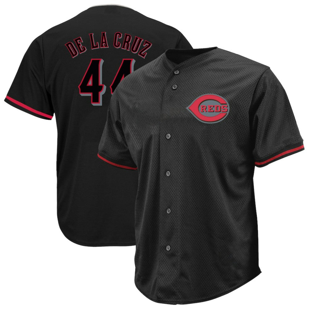 MLB Elly De La Cruz Cincinnati Reds Profile Big & Tall Pop Fashion Jersey - Black