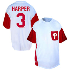 Bryce Harper Philadelphia Phillies Profile Big & Tall Player Name & Number T-Shirt - White/Red T-shirts