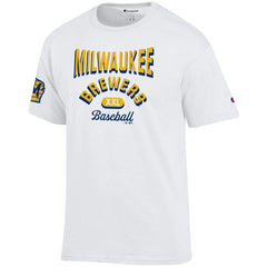 Milwaukee Brewers Champion 3-Hit Jersey T-Shirt - White Jerseys