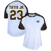 Fernando Tatis Jr. San Diego Padres Profile Women's Plus Size Name & Number Raglan Henley T-Shirt - White T-shirts