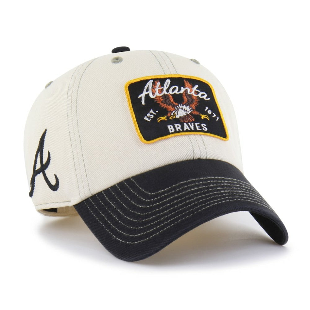 Atlanta Braves '47 Keepsake Collection Clean Up Adjustable Hat - Natural/Black Hats