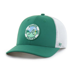 Atlanta Braves '47 Elevated Greens Adjustable Trucker Hat - Kelly Green/White Hats