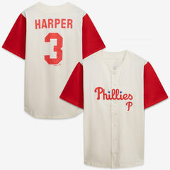 MLB Philadelphia Phillies Profile Big & Tall Two-Color Fashion Jersey - Cream/Red