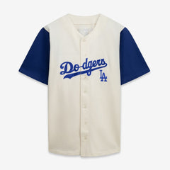 MLB Los Angeles Dodgers Profile Big & Tall Two-Color Fashion Jersey - Cream/Royal