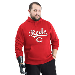Cincinnati Reds G-III Sports by Carl Banks Adaptive Lockup Fleece Hoodie - Red Hoodies
