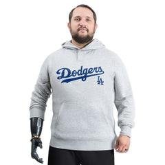 Los Angeles Dodgers G-III Sports by Carl Banks Adaptive Lockup Fleece Hoodie - Gray Hoodies
