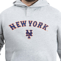 New York Mets G-III Sports by Carl Banks Adaptive Lockup Fleece Hoodie - Gray Hoodies