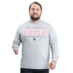 Los Angeles Dodgers G-III Sports by Carl Banks Adaptive Long Sleeve T-Shirt - Gray T-shirts