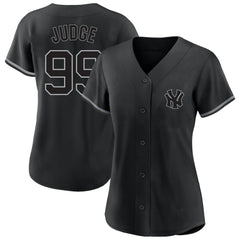Aaron Judge New York Yankees Profile Women's Plus Size Player Name & Number Fashion Jersey - Black Jerseys
