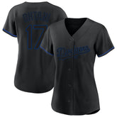 MLB Shohei Ohtani Los Angeles Dodgers Profile Women's Plus Size Player Name & Number Fashion Jersey - Black