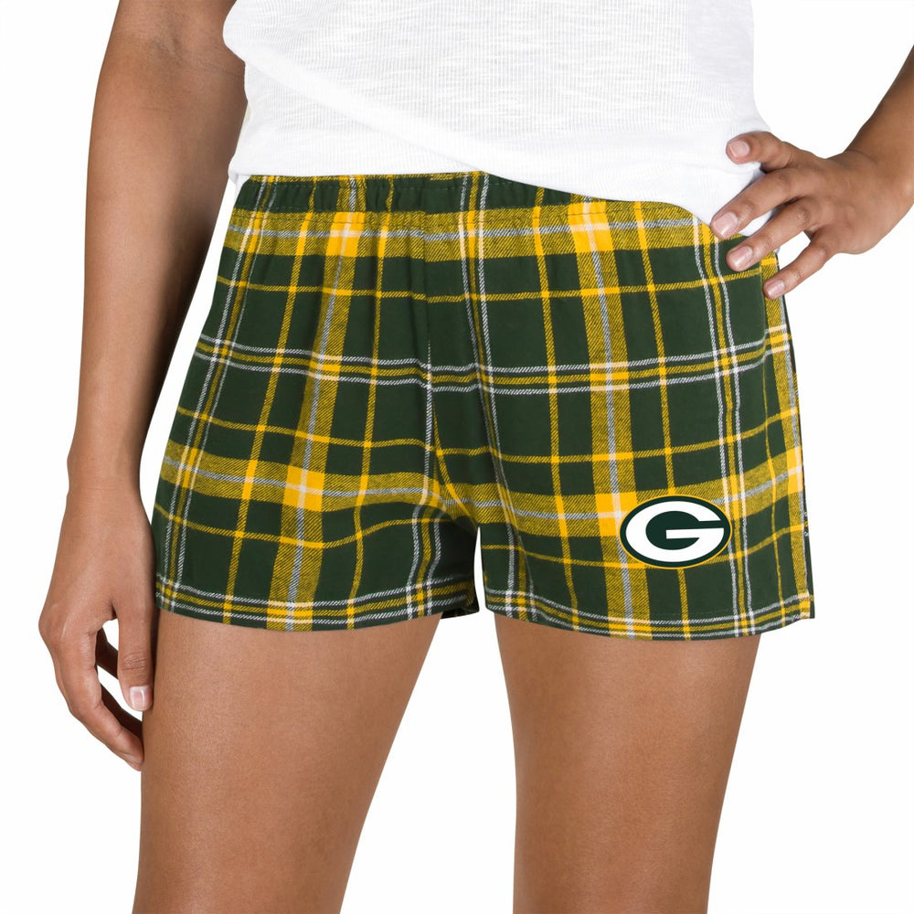 Green Bay Packers Concepts Sport Women's Ultimate Flannel Shorts Green/Gold