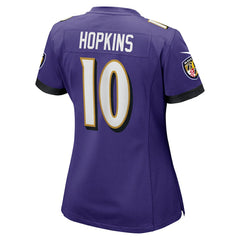 NFL DeAndre Hopkins Baltimore Ravens Women's Team Game Jersey - Purple