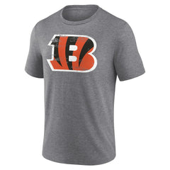 Cincinnati Bengals Heritage Custom Name & Number Tri-Blend T-Shirt Gray