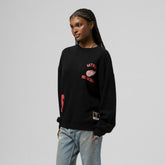 NHL Detroit Red Wings Mitchell & Ness Women's Vintage Crewneck Sweatshirt - Black