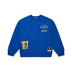 NHL St. Louis Blues Mitchell & Ness Women's Vintage Crewneck Sweatshirt - Blue