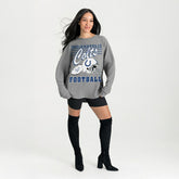 Indianapolis Colts Gameday Couture Women's Oversized Sweet Victory Corded Sweatshirt Gray