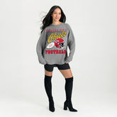 Kansas City Chiefs Gameday Couture Women's Oversized Sweet Victory Corded Sweatshirt Gray