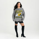 Green Bay Packers Gameday Couture Women's Oversized Sweet Victory Corded Sweatshirt Gray