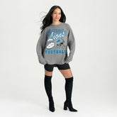 Detroit Lions Gameday Couture Women's Oversized Sweet Victory Corded Sweatshirt Gray
