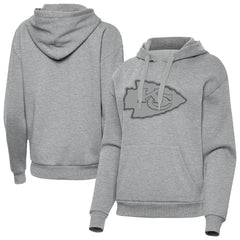 Kansas City Chiefs Antigua Women's Victory Hoodie Heather Gray