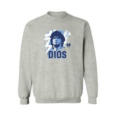 Diego Maradona Argentina National Team Vive La Fete Women's D10S Sweatshirt Gray sale