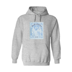 Diego Maradona Argentina National Team Vive La Fete Vintage Stamp Hoodie Gray