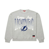 NHL Tampa Bay Lightning Mitchell & Ness Women's Hockey Night Sweatshirt - Heather Gray