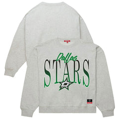 NHL Dallas Stars Mitchell & Ness Women's Hockey Night Sweatshirt - Heather Gray