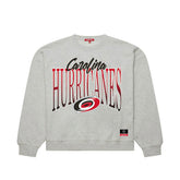 NHL Carolina Hurricanes Mitchell & Ness Women's Hockey Night Sweatshirt - Heather Gray