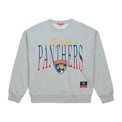 NHL Florida Panthers Mitchell & Ness Women's Hockey Night Sweatshirt - Heather Gray
