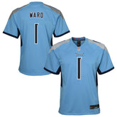 NFL Cameron Ward Tennessee Titans Youth Team Game Jersey - Light Blue